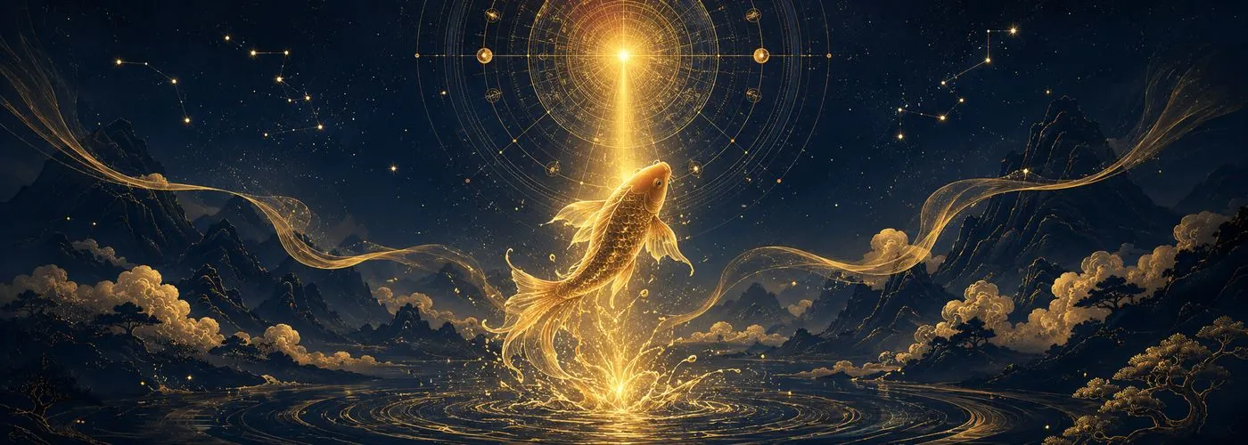 Yin yang cosmic symbol